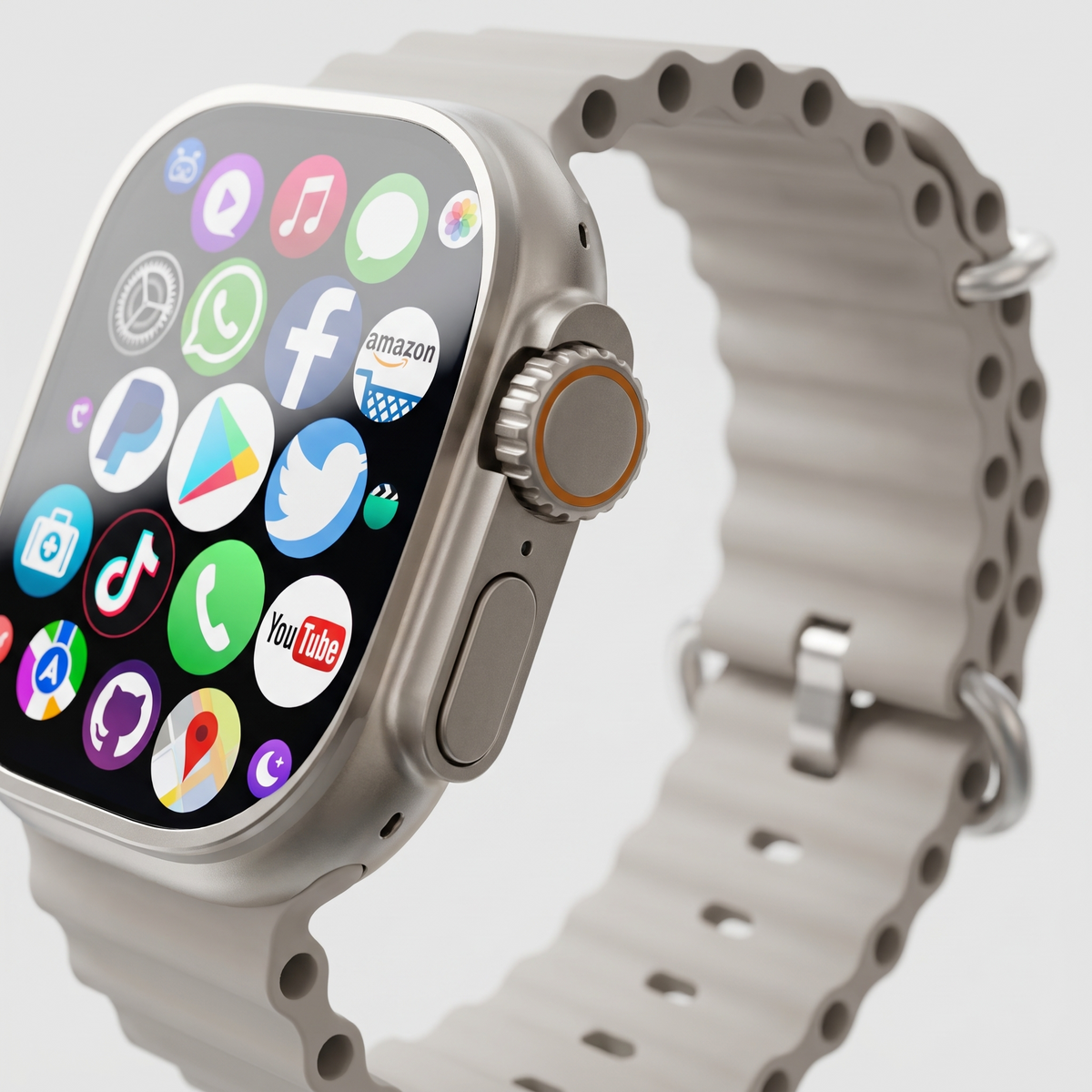 Détail de la couronne et de l'écran de la Montre Ultra Max LE BON DEAL