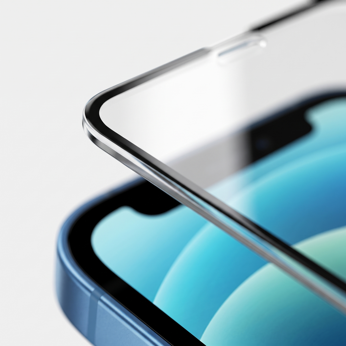 Détail du bord biseauté du verre trempé iPhone LE BON DEAL